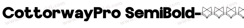 CottorwayPro SemiBold字体转换